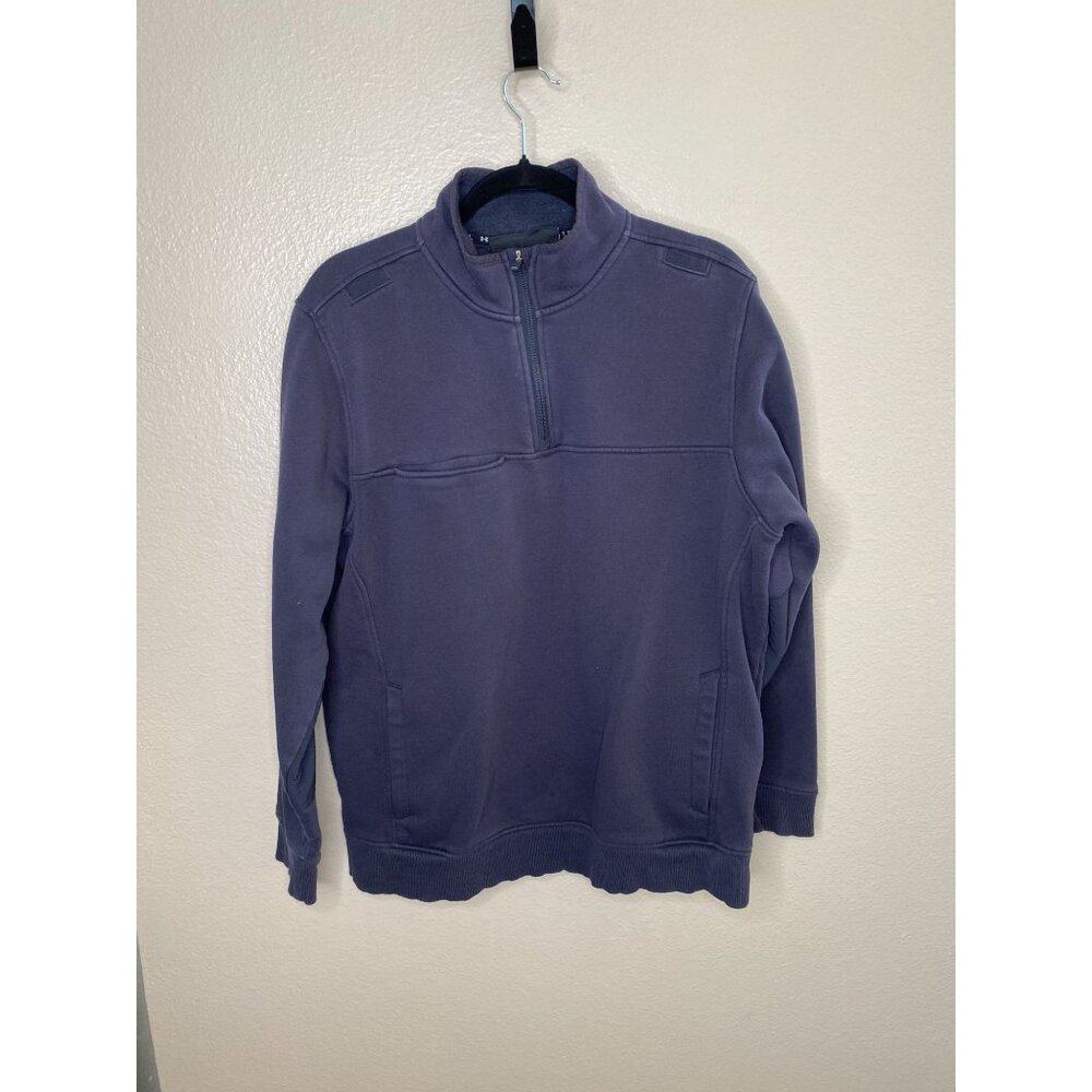 Under Armour Tactical Mens 1/2-Zip Pullover Fleece Sweatshirt Loose Fit Black LG